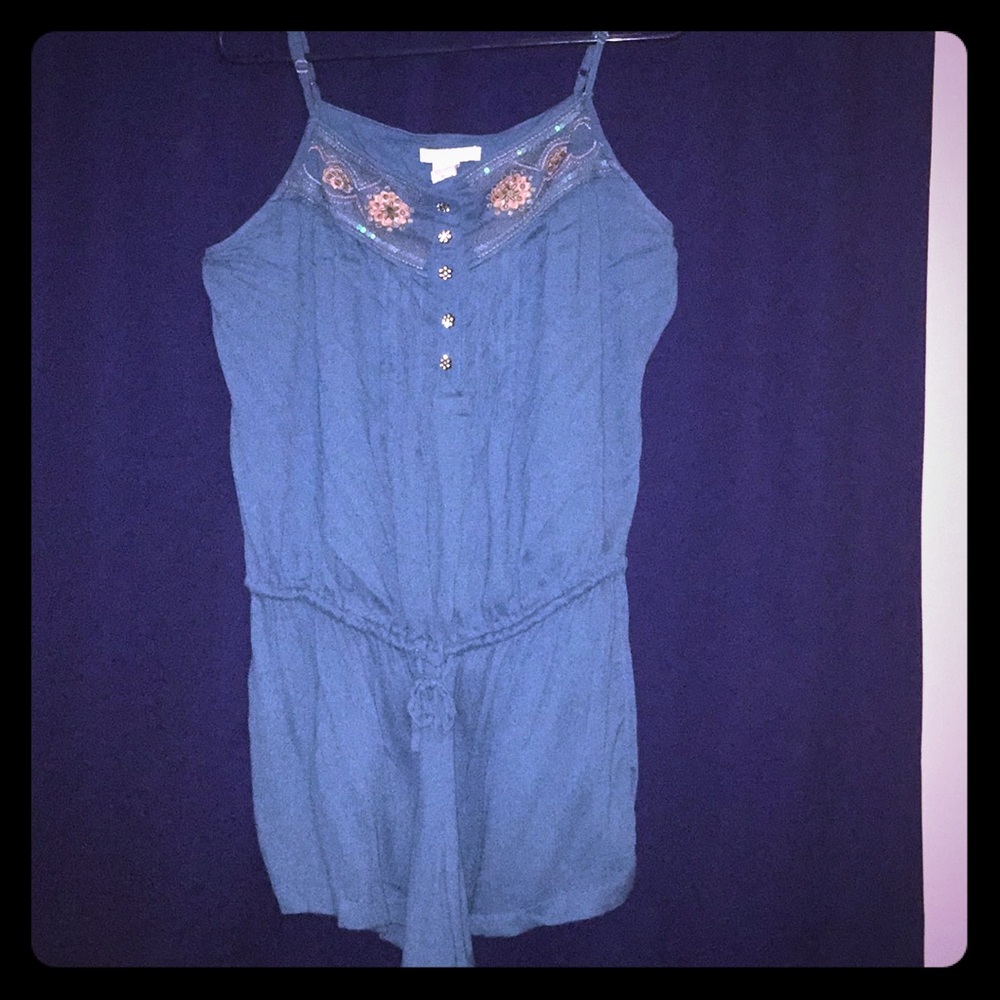 Charlotte Russe Teal Romper M